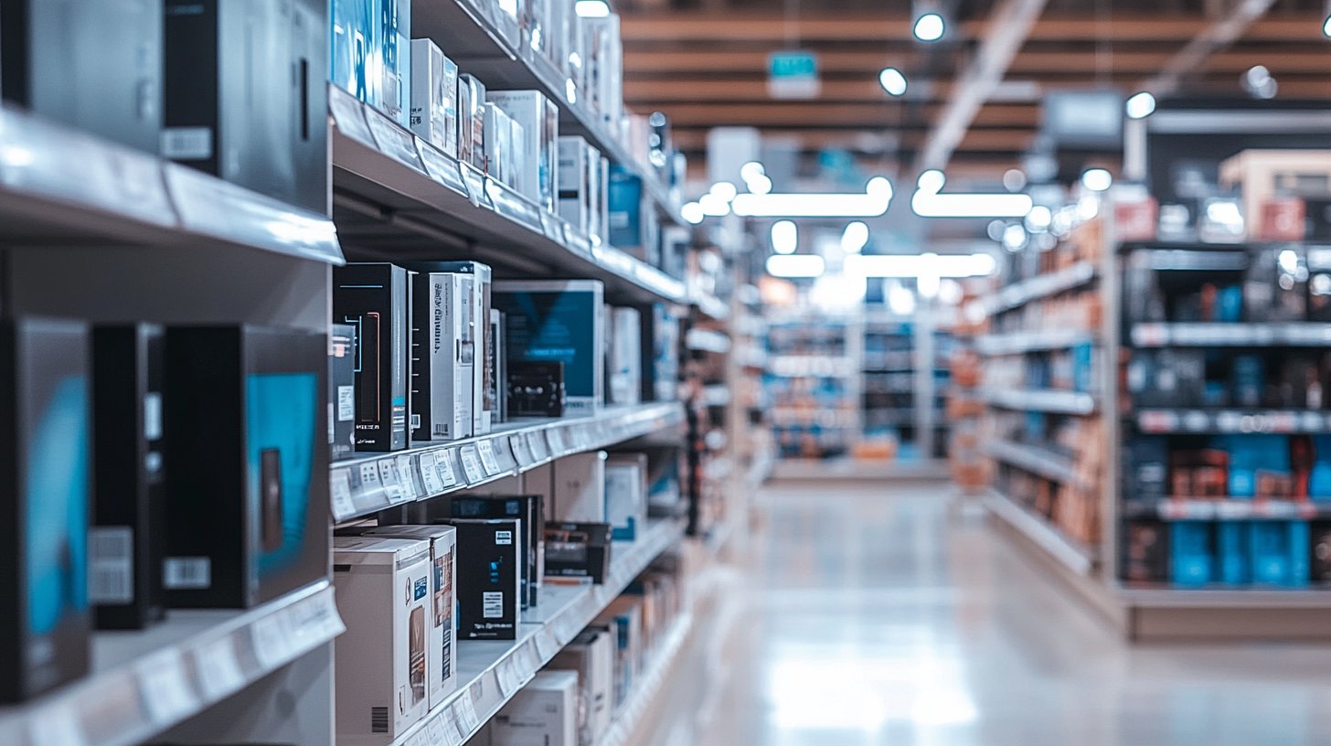 European tech retail shelves - foreign brands winning shelf space in MediaMarkt Fnac Currys